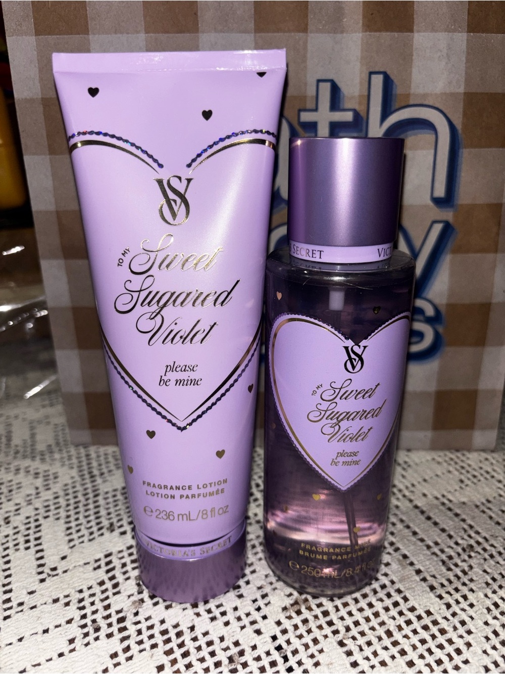 (Inventory 35 & 36)Victoria's Secret Sweet Sugared Violet Lotion & Mist Set